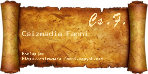 Csizmadia Fanni névjegykártya